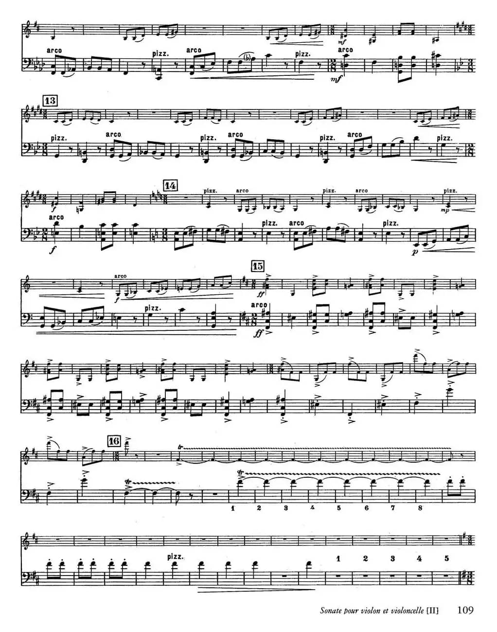 Sonate（小提琴+大提琴）