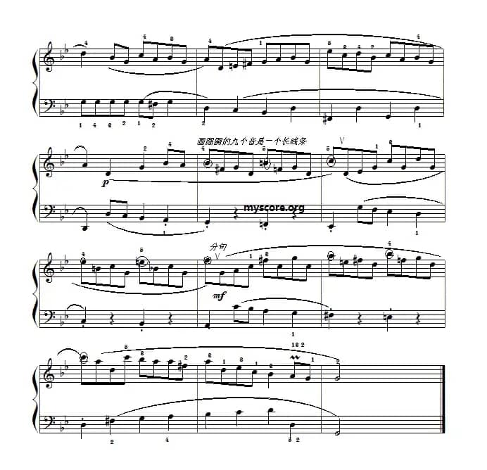 巴赫初级钢琴曲之二十：加伏特舞曲