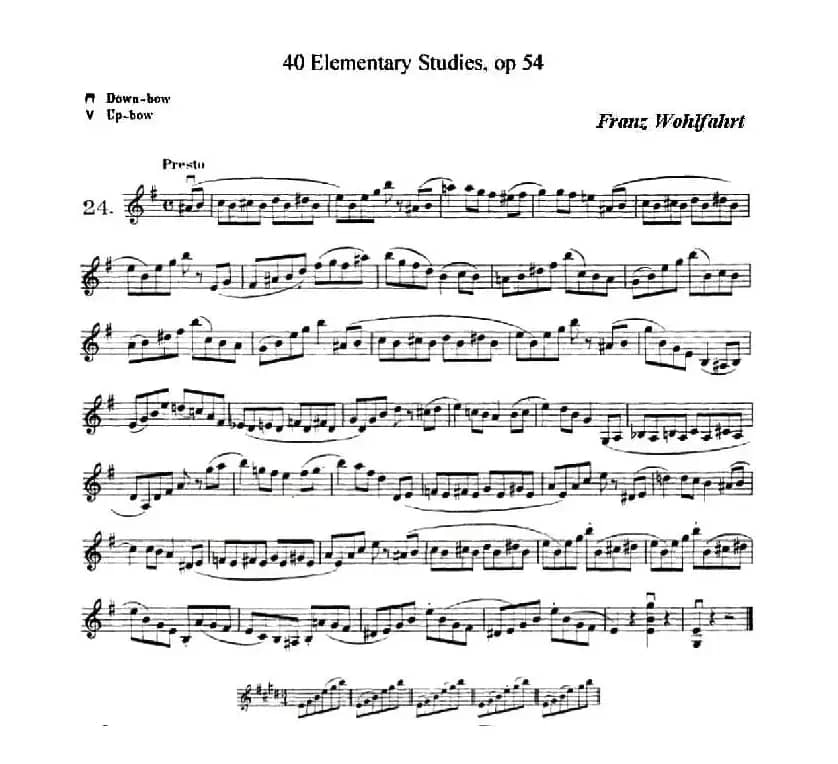 40首小提琴初级技巧练习曲之24