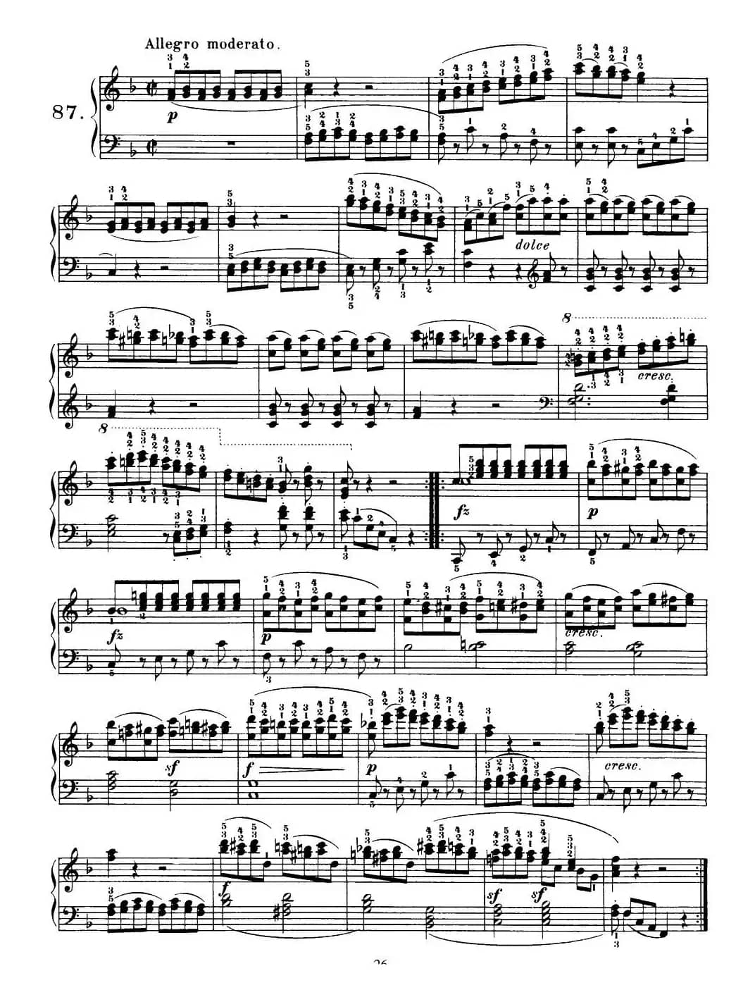 One Hundred and Ten Easy and Progressive Exercises Op.453(车尔尼110首简易练习曲 81——89)