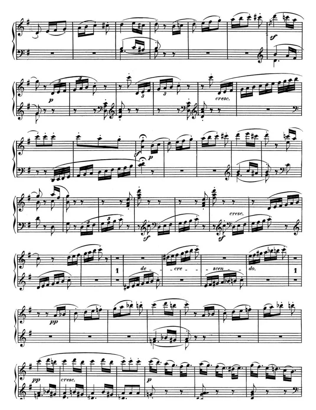 贝多芬钢琴奏鸣曲10 G大调 Op.14 No.2 G major