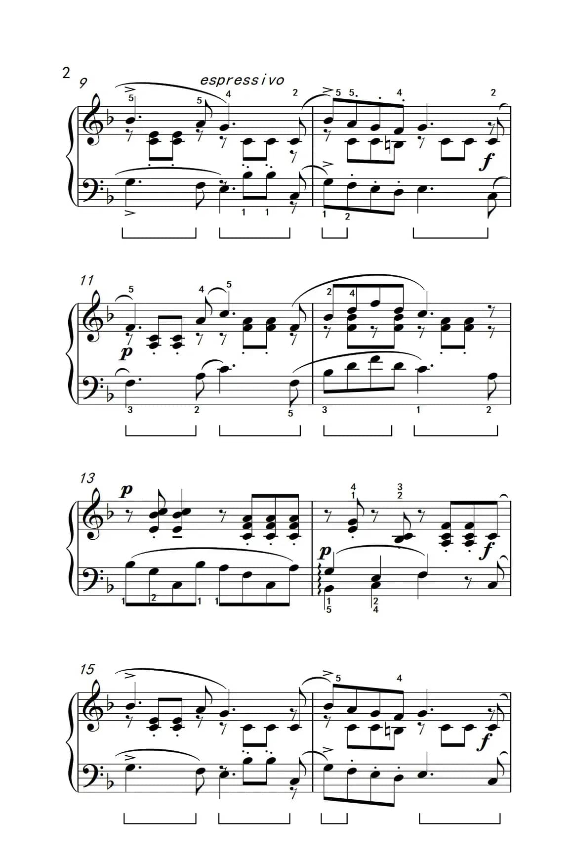 快乐的农夫（老年大学 钢琴教程 2）