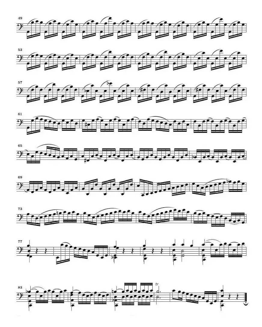 巴赫无伴奏大提琴练习曲之三