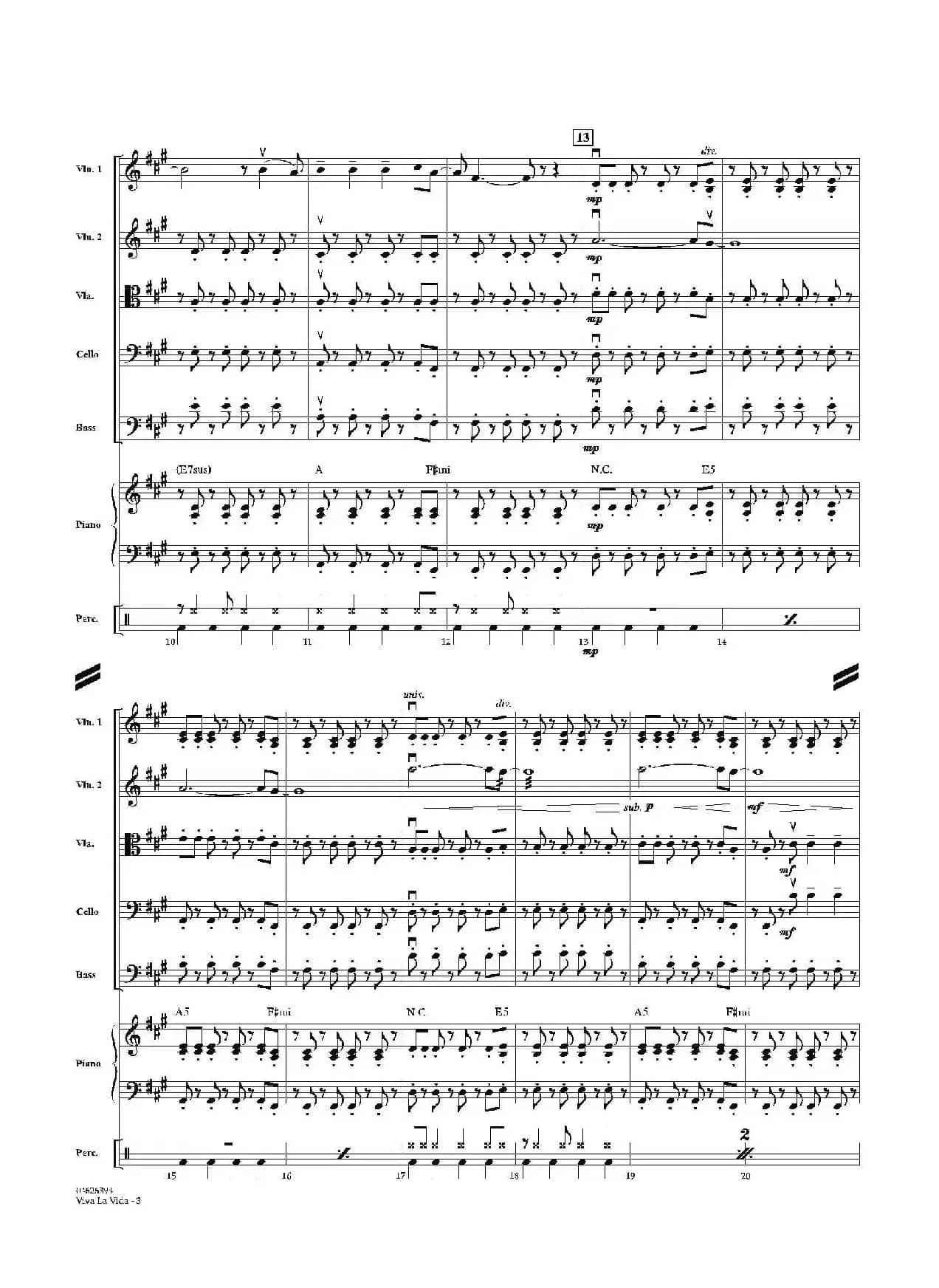 VIVA LA VIDA（总谱）