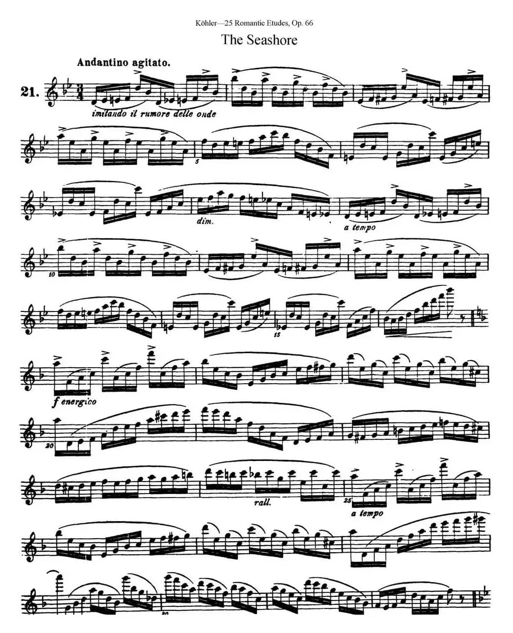 25首浪漫练习曲作品66号（NO.21）