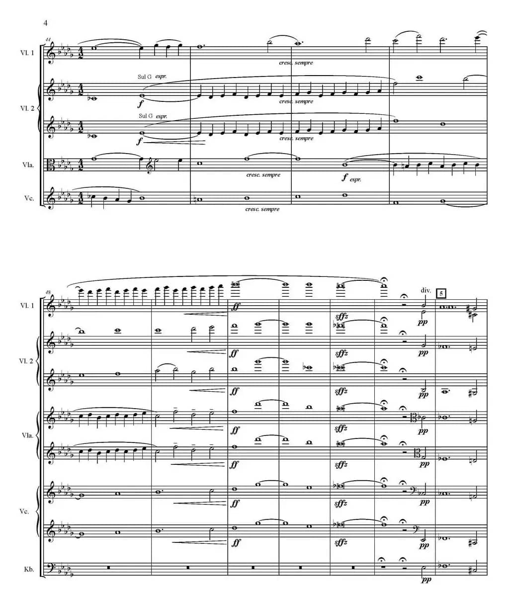 Adagio For Strings 弦乐柔板（五重奏）