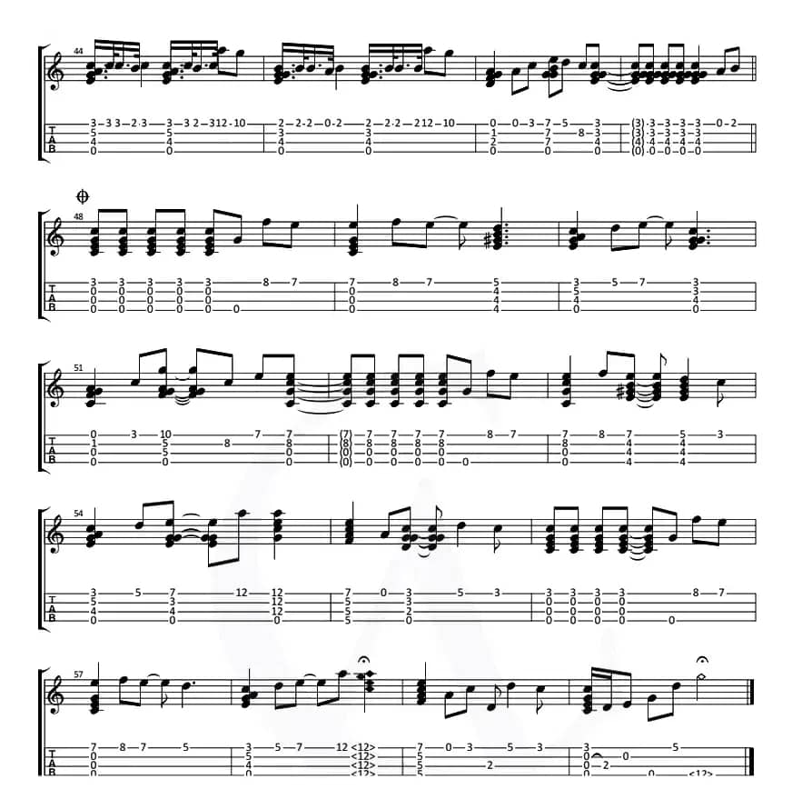 告白气球（尤克里里指弹谱）