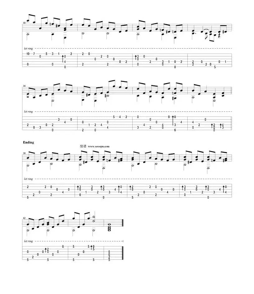 Salut d`amoure（指弹谱）