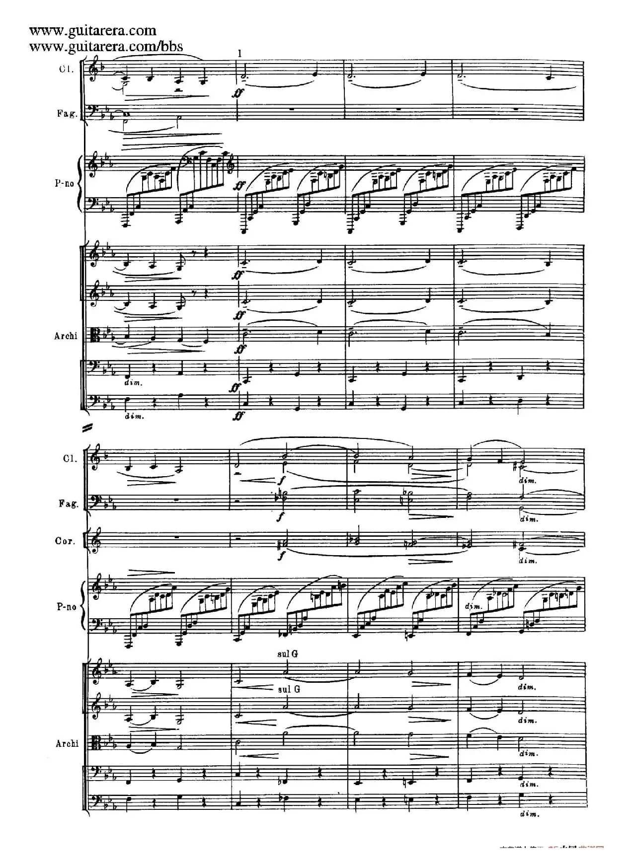 c小调第二钢琴协奏曲 Op.18（第一乐章总谱·P1——9）