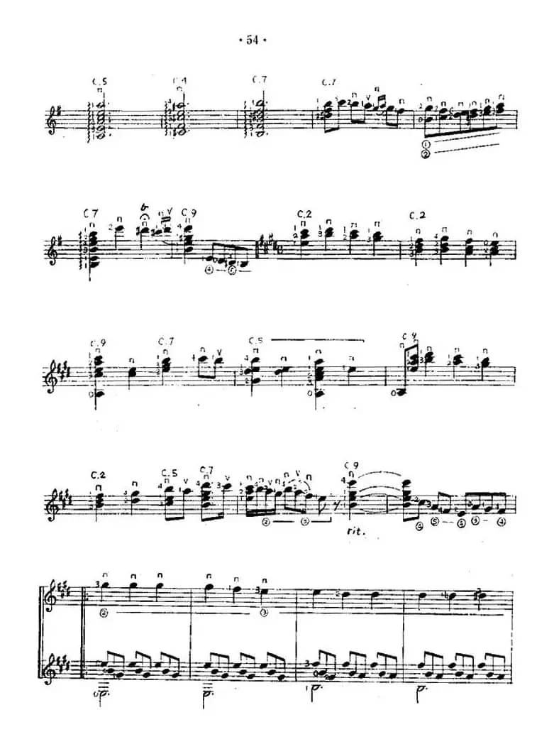 爱的罗曼史（西班牙吉他匹克式独奏）