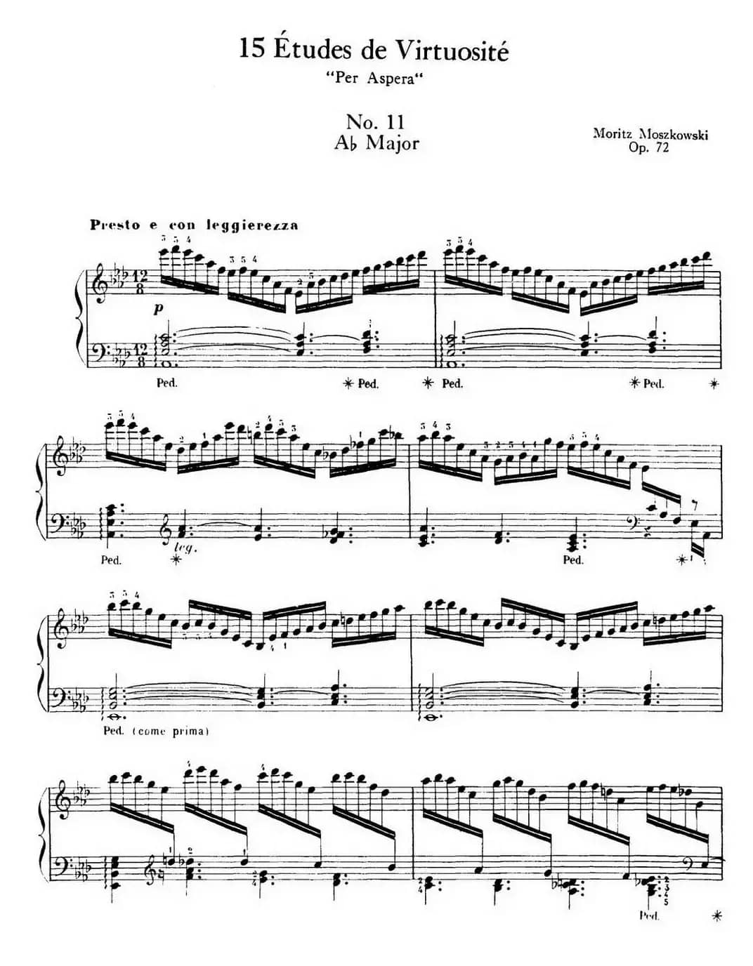 15 Etudes de Virtuosité Op.72 No.11(十五首钢琴练习曲之十一)