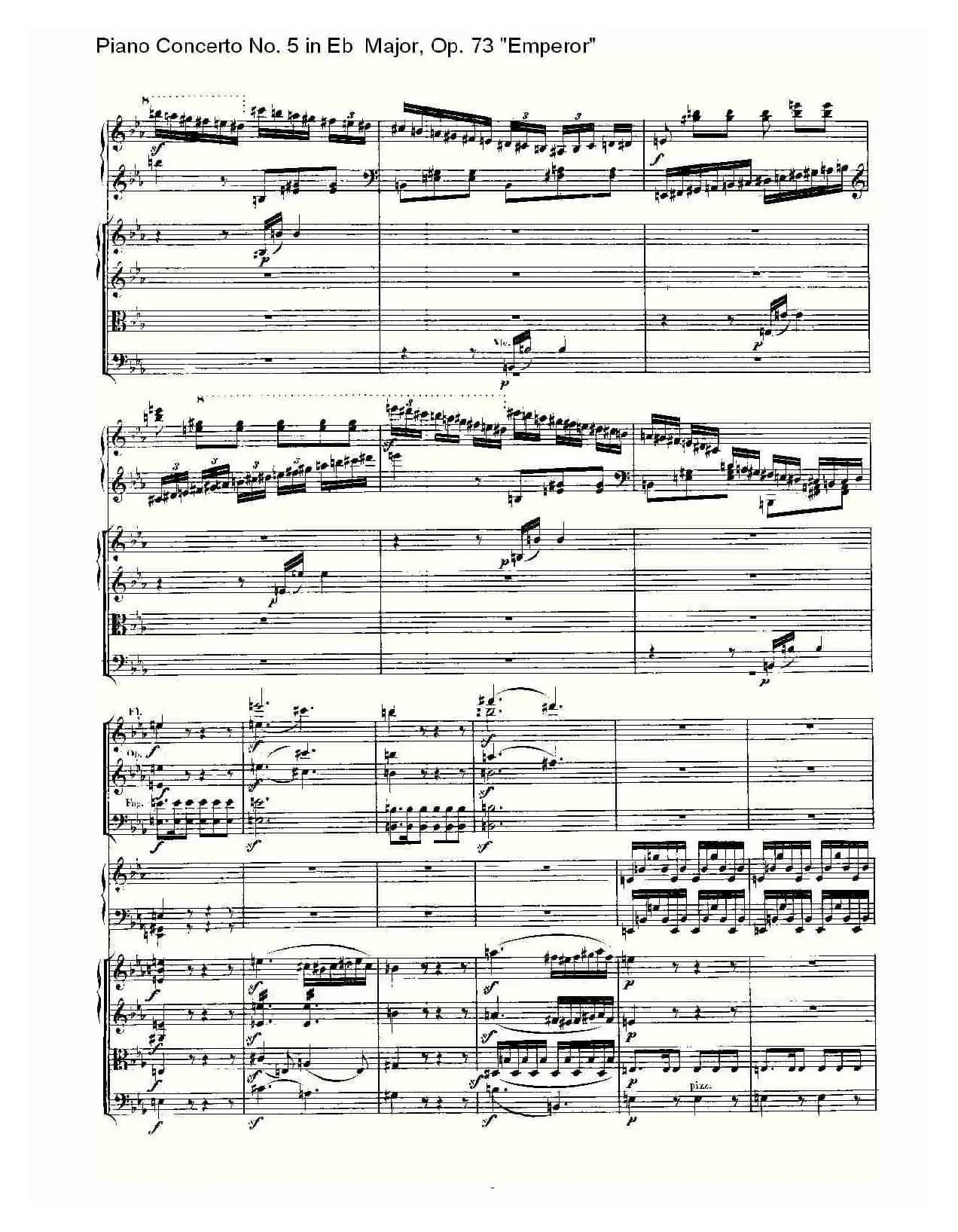 Eb大调钢琴第五协奏曲 Op.73“皇帝”第三乐章