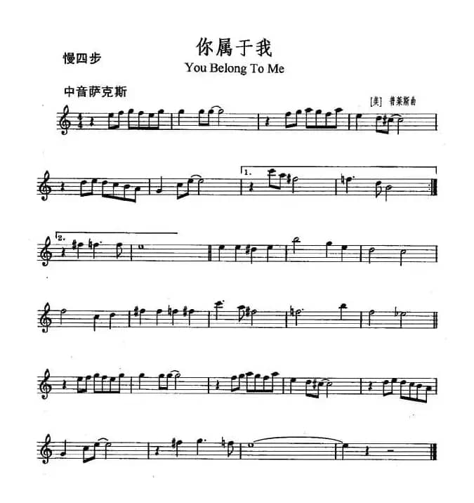 你属于我（You Belong to Me）