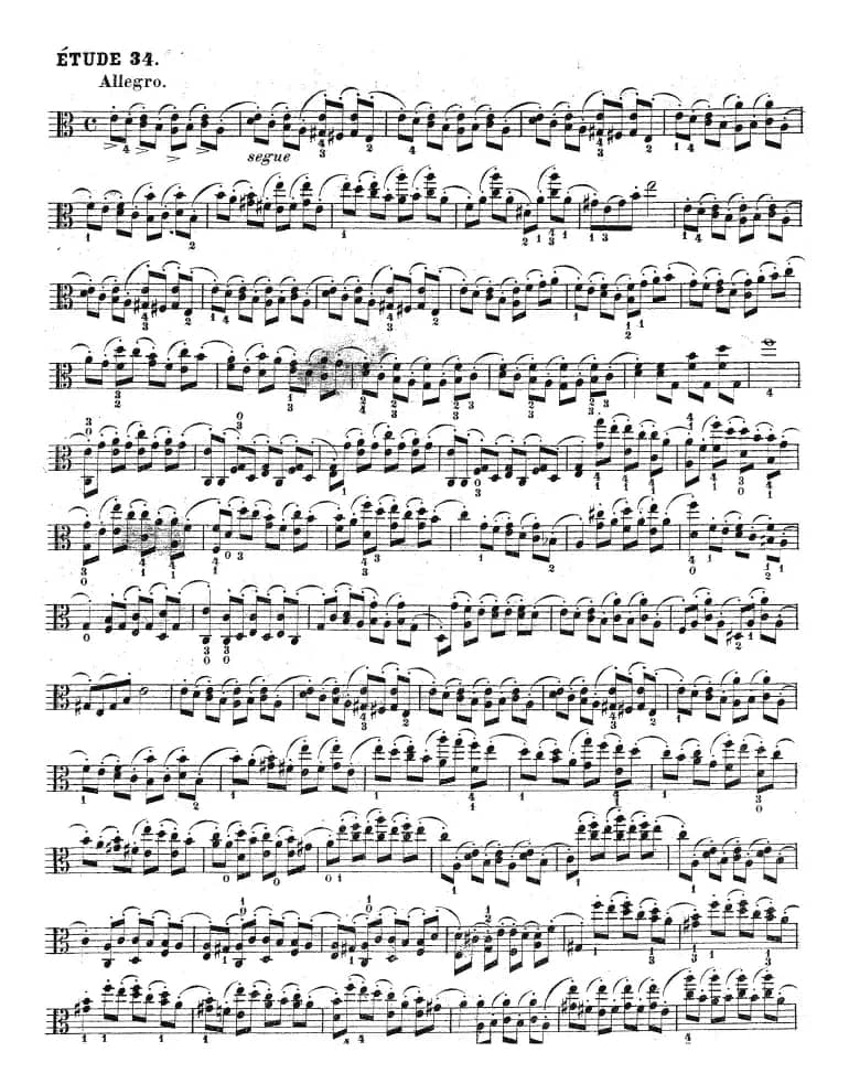 克莱采尔《中提琴练习曲40首》（ETUDE 33-35）