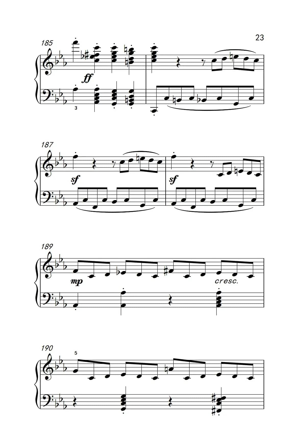 第八钢琴奏鸣曲（悲怆） 快板的回旋曲