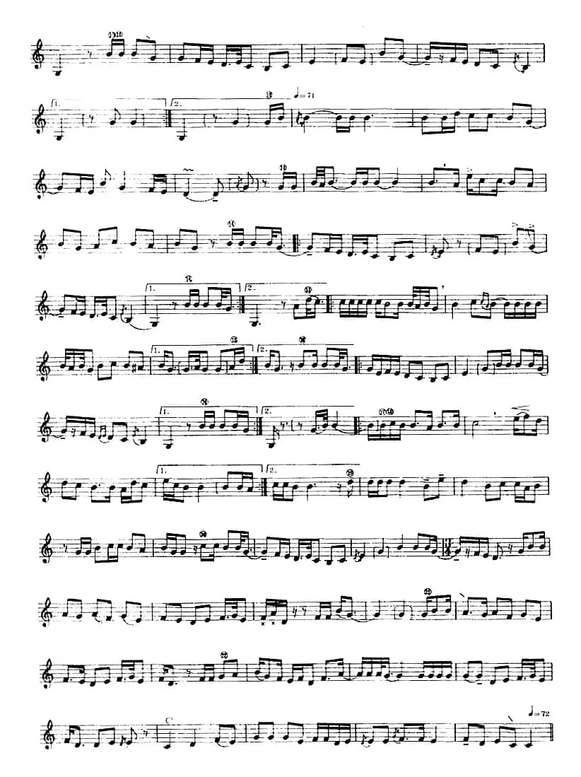 十二木卡姆：Ⅵ 乌扎勒木卡姆 276——286（主旋律谱）