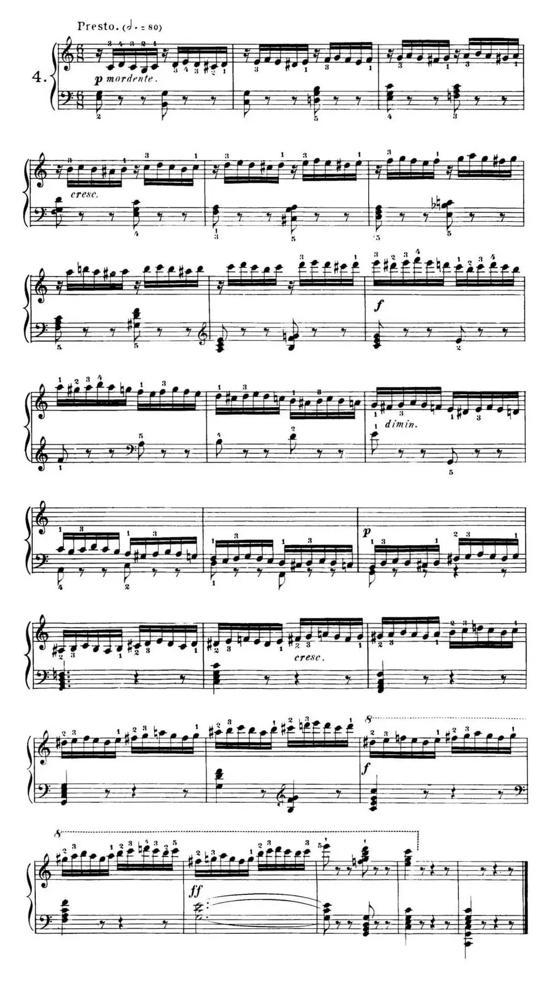 40首车尔尼Op.299钢琴快速练习曲（NO.4）