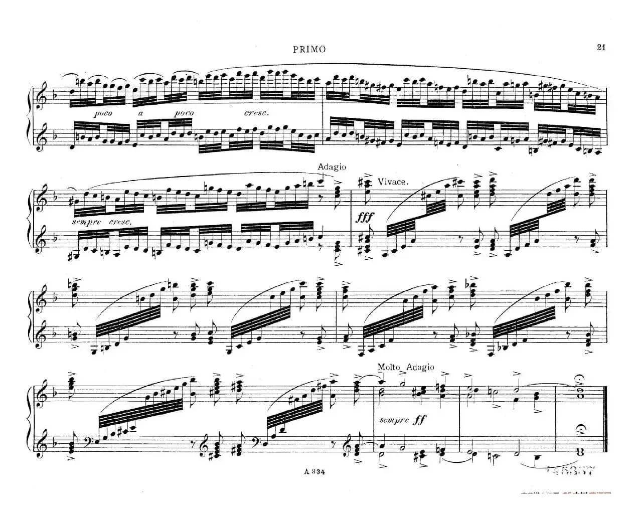 d小调托卡塔与赋格（BWV 565·雷格改编钢琴四手联弹版）