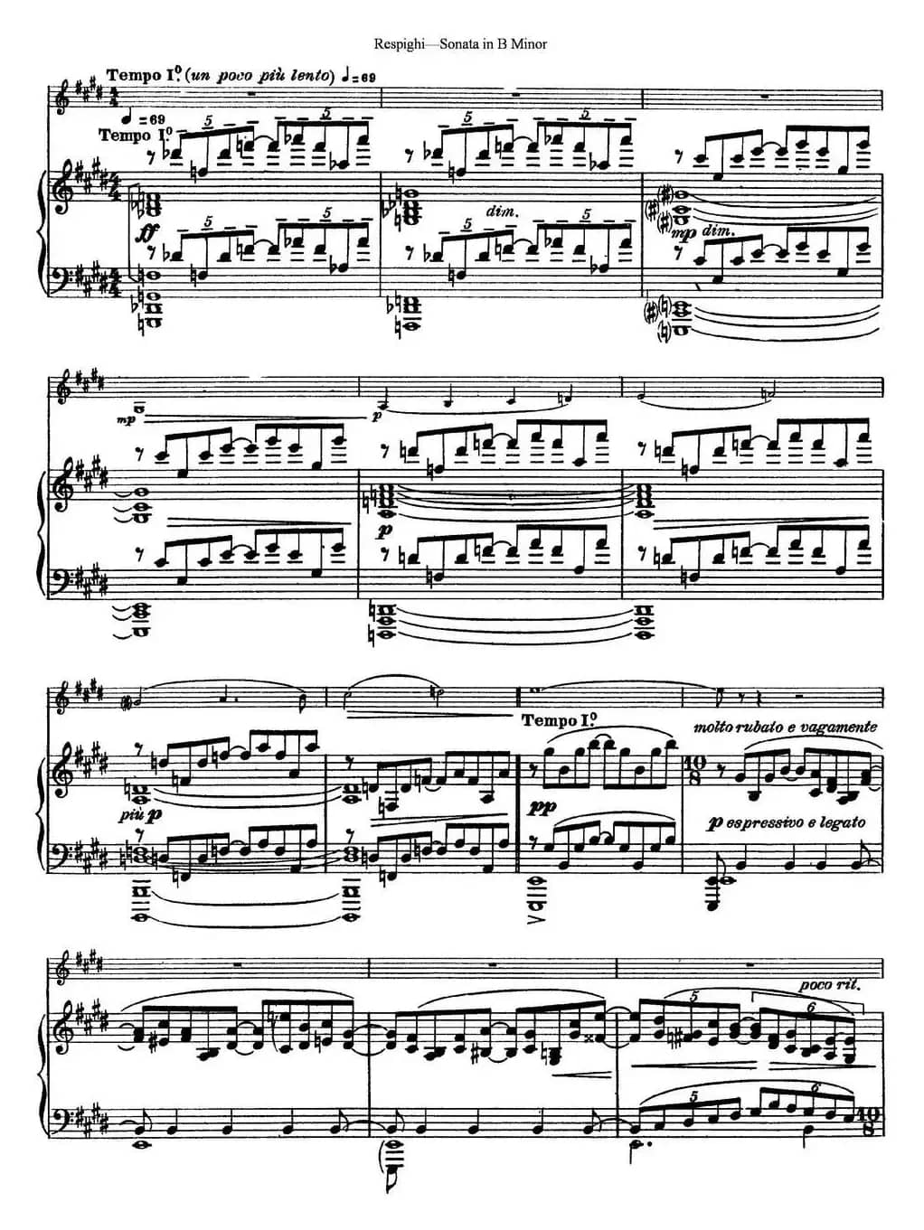 Violin Sonata in B Minor（小提琴+钢琴伴奏）