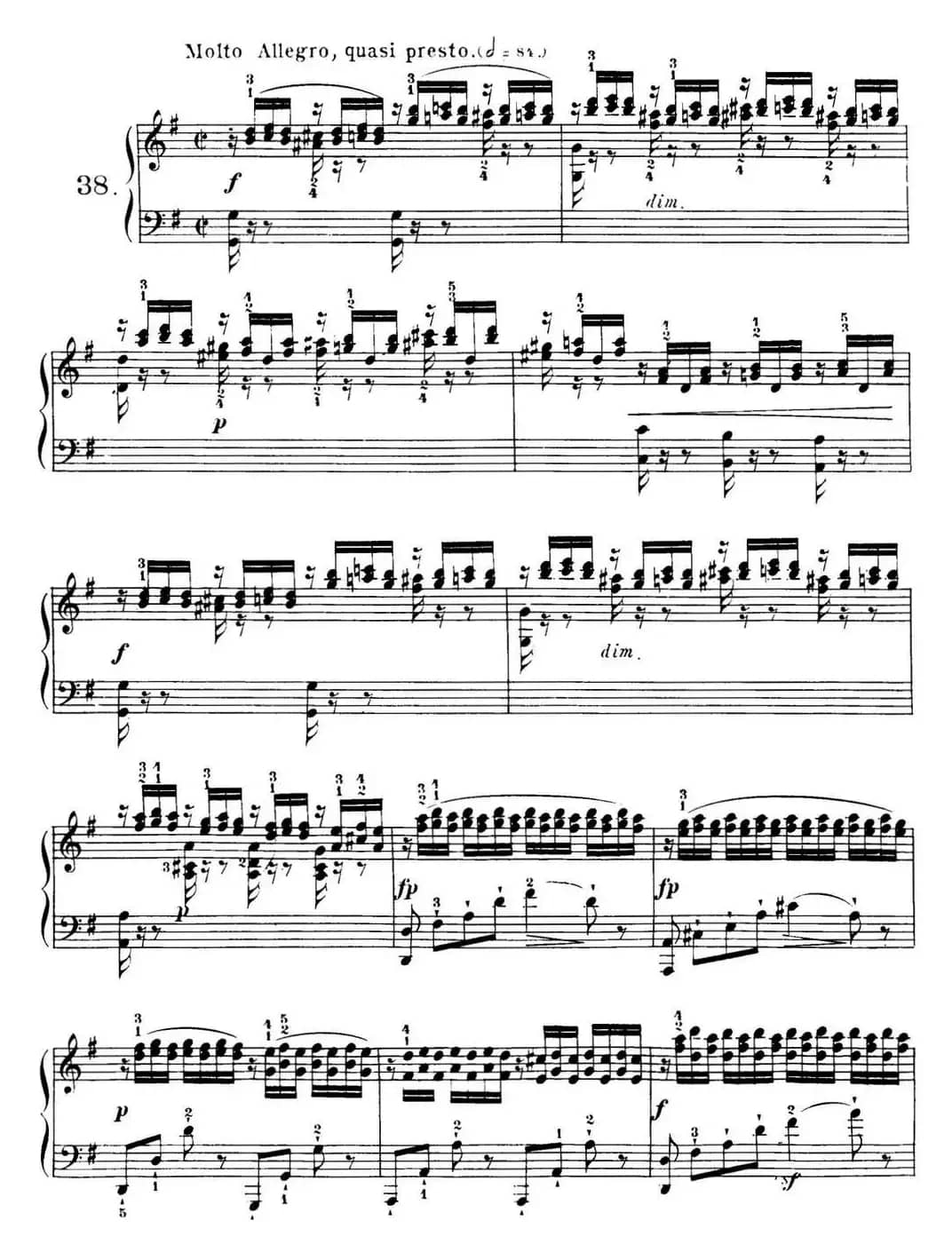 40首车尔尼Op.299钢琴快速练习曲（NO.38）