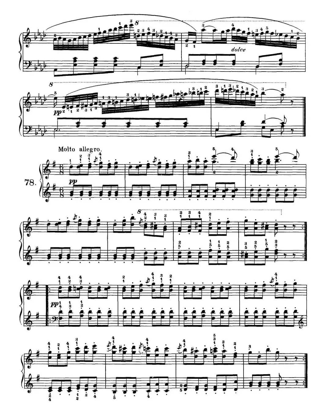 One Hundred and Ten Easy and Progressive Exercises Op.453（车尔尼110首简易练习曲 72——80）