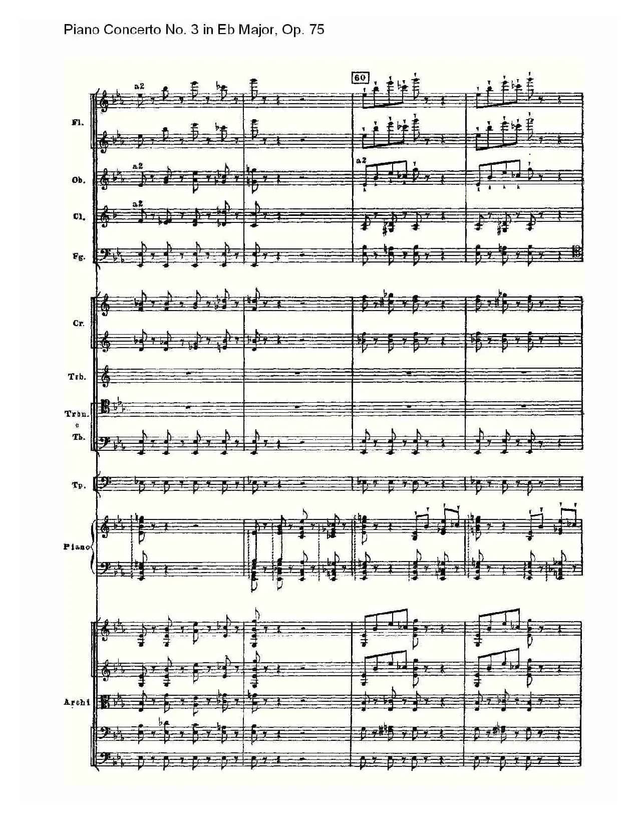 Piano Concerto No.3 in Eb Major,Op.75（Eb大调第三钢琴协奏曲）