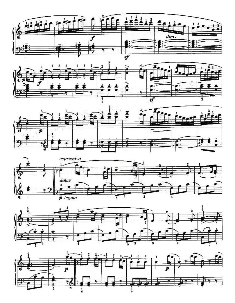 急板（C大调小奏鸣曲第二乐章）