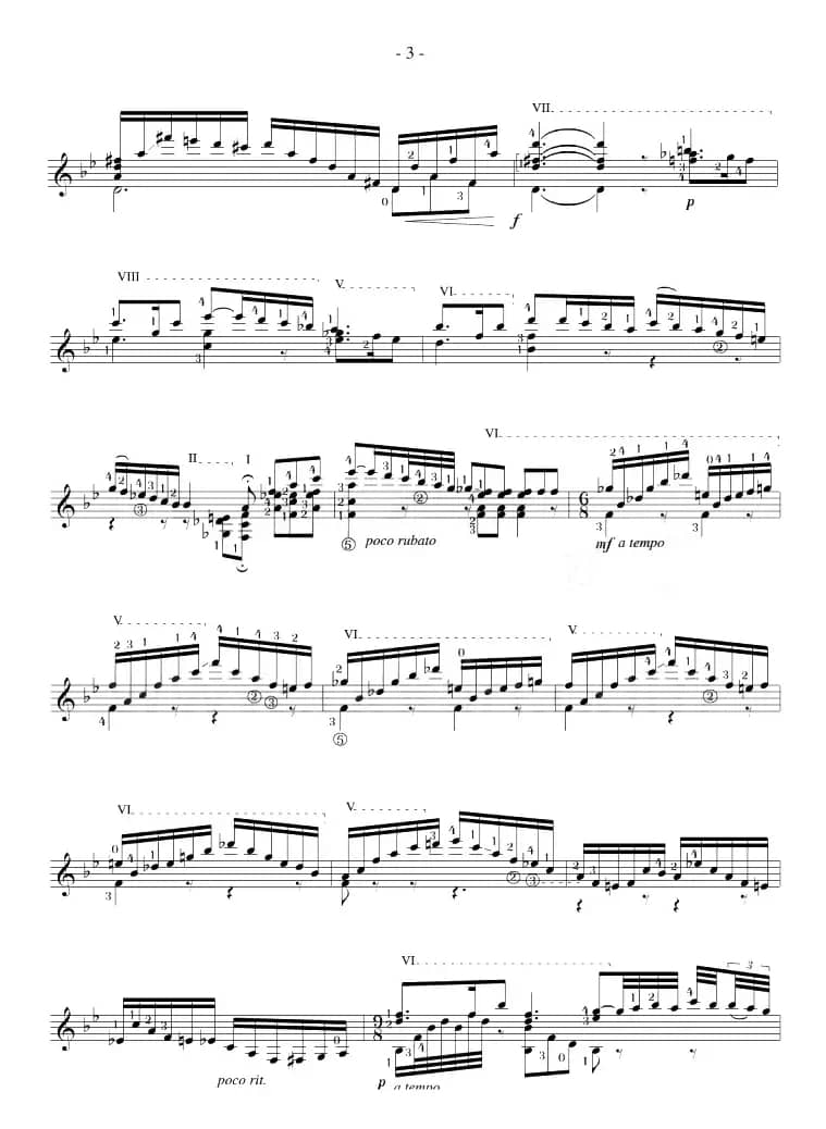 Napoleon Coste《25 Studies,Op.38》（STUDY 18）