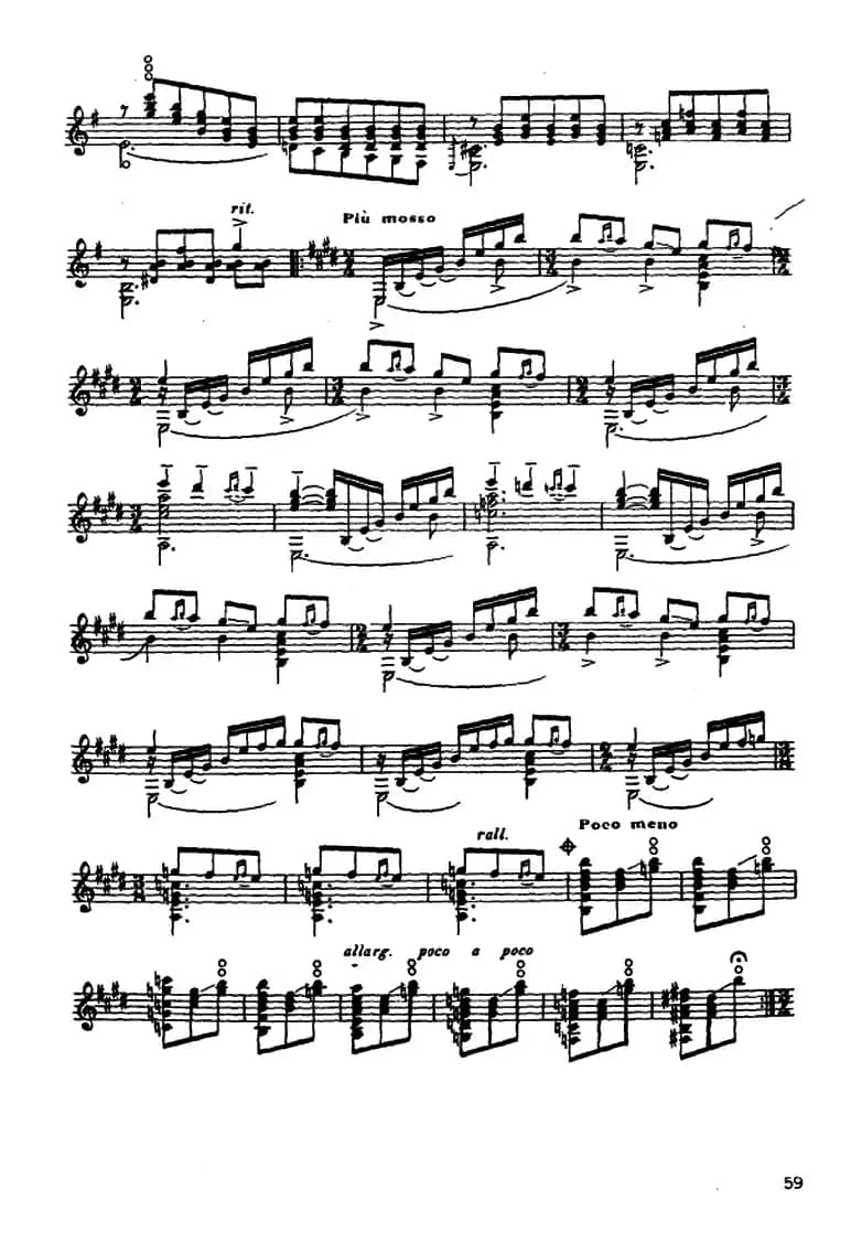 魏拉罗伯斯前奏曲五首·1（古典吉他）