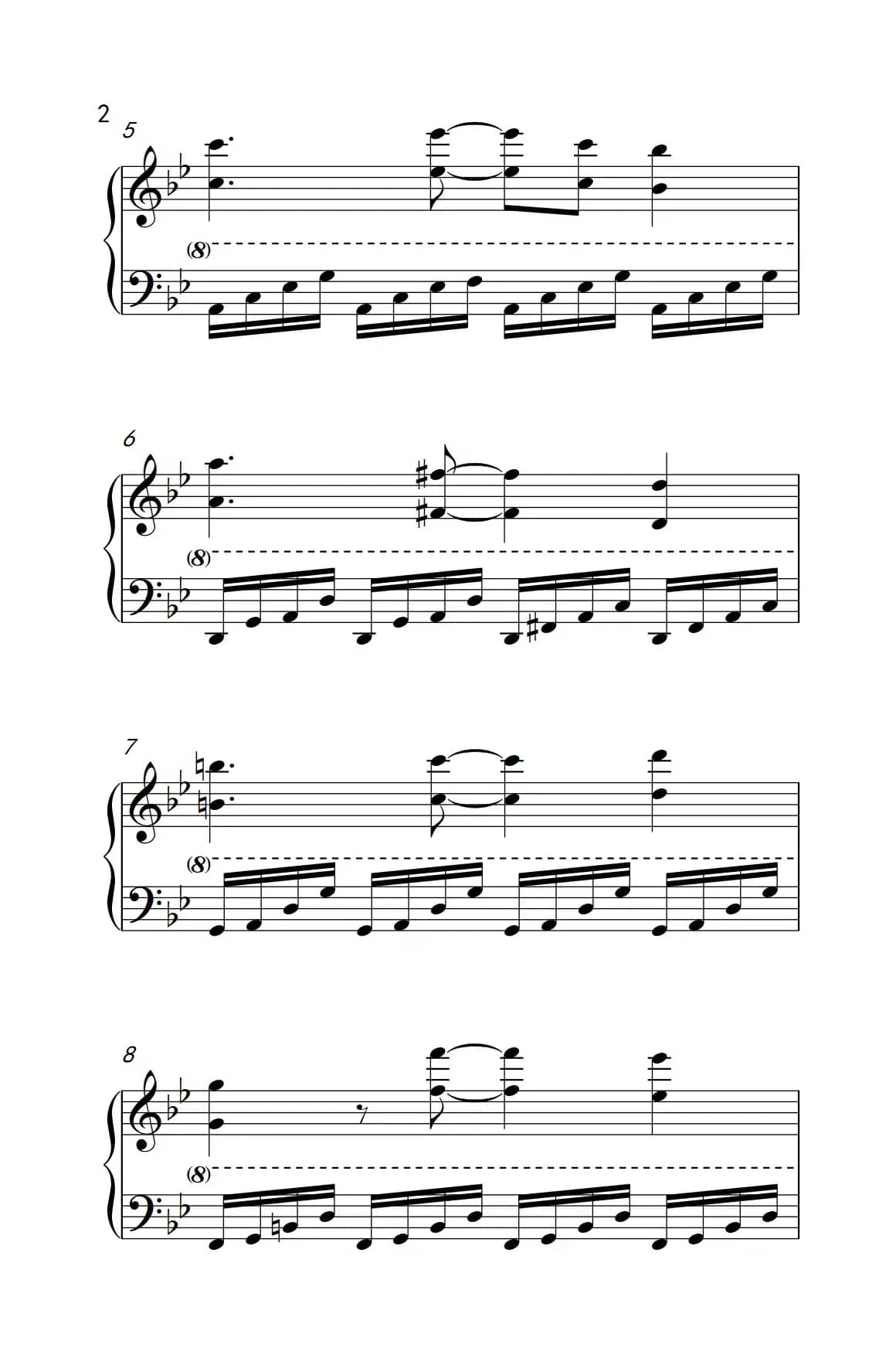 为爱说分手（《弹吧音教》制谱版）