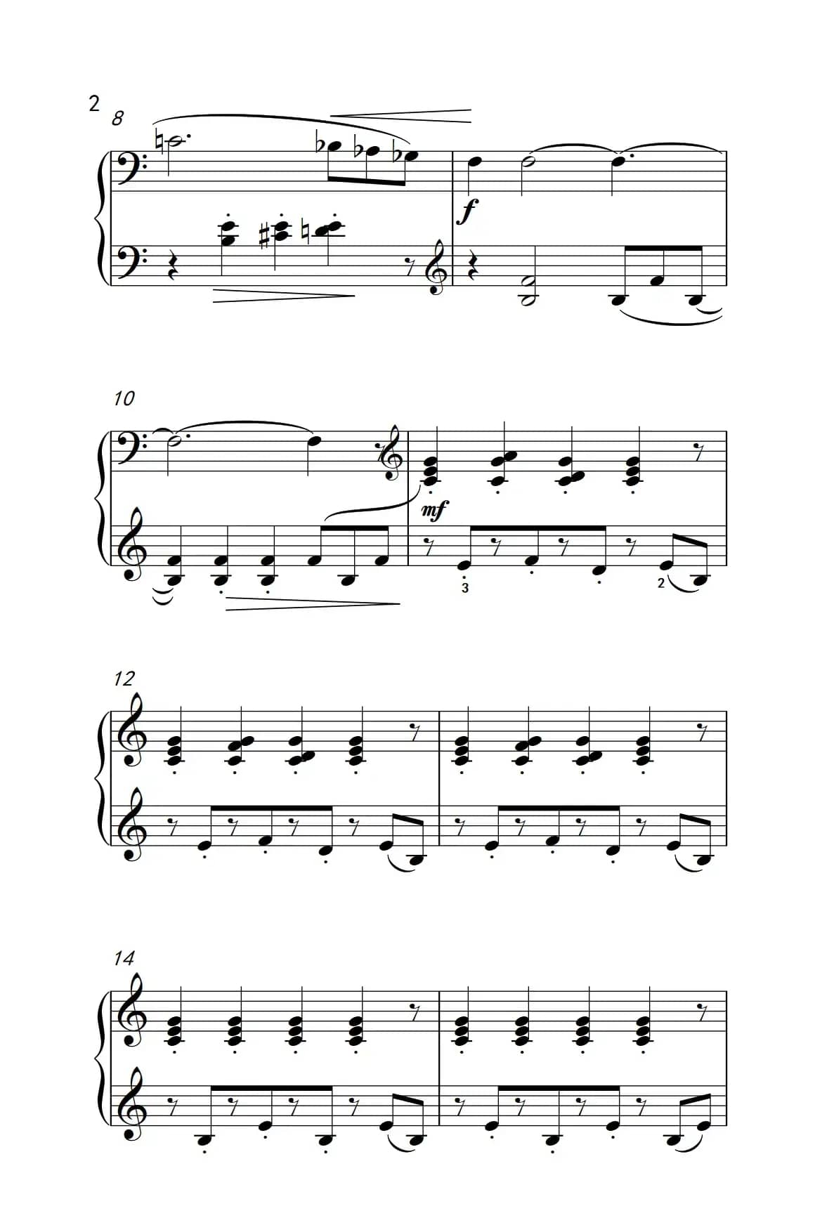 六首保加利亚节奏舞曲 第五首（巴托克 小宇宙 钢琴教程 6）