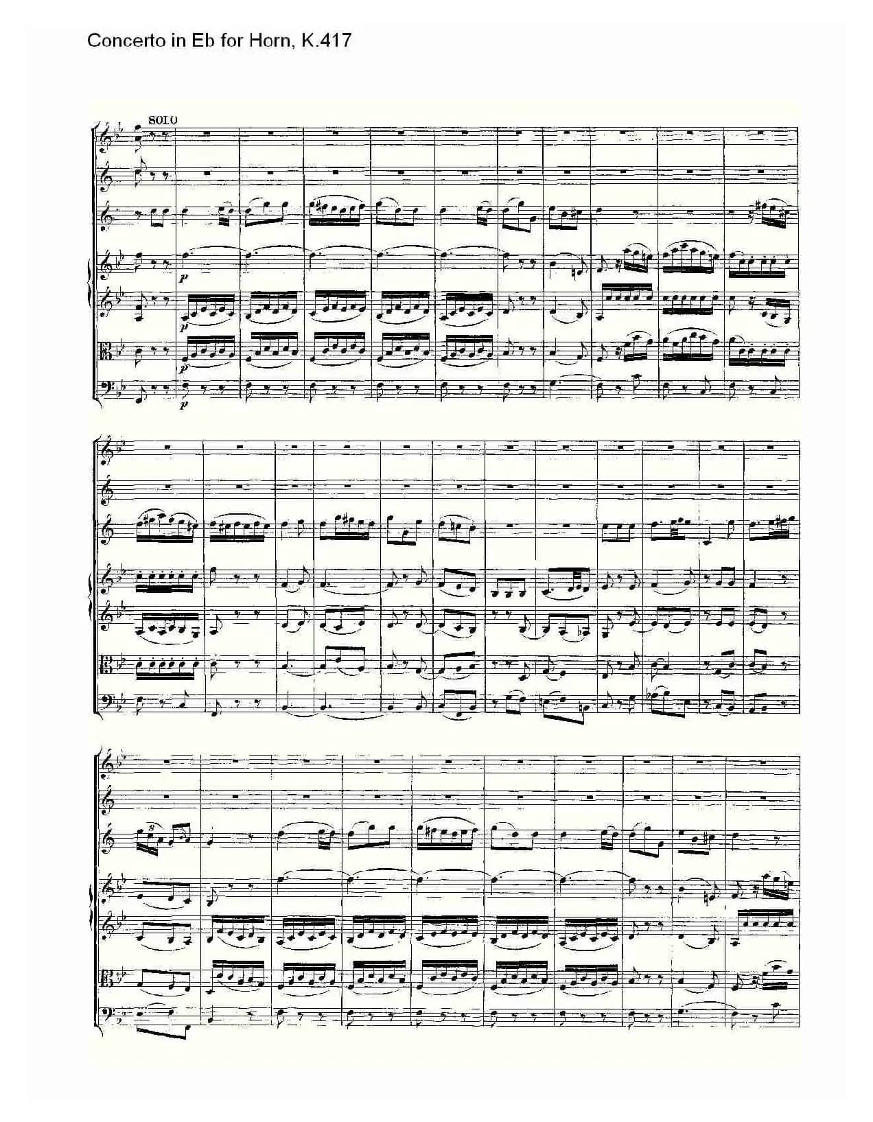 Concerto in Eb for Horn, K.417（Eb调法国号协奏曲, K.417）
