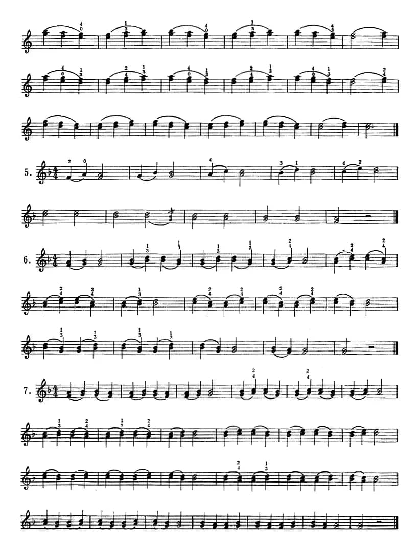 小提琴双弦三度初步练习（九）