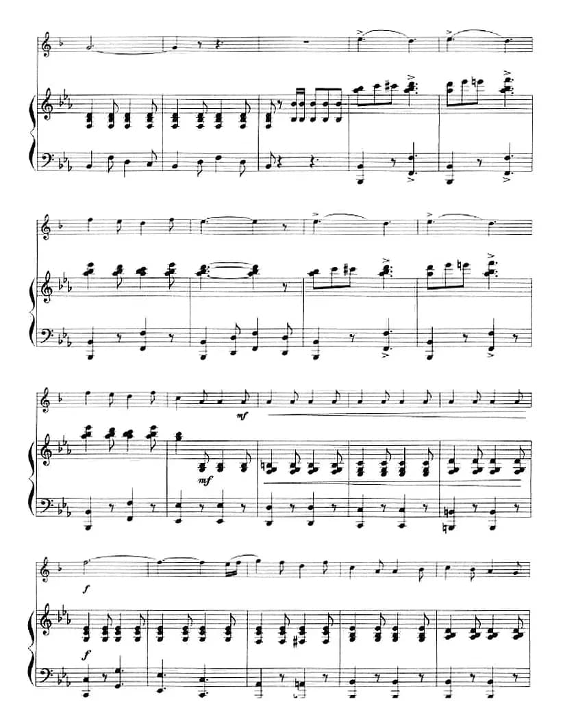 变奏曲（意大利民歌主题、小号+钢琴伴奏）