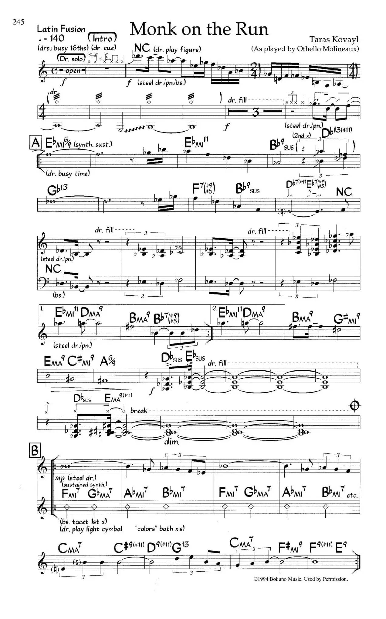 Monk on the Run（爵士钢琴曲）