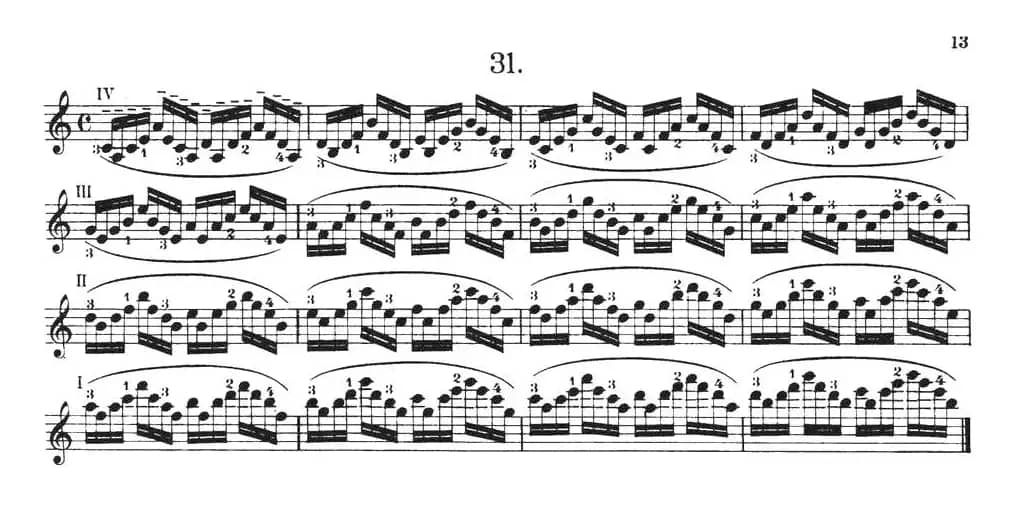 小提琴换把练习·作品第八号（第四节）
