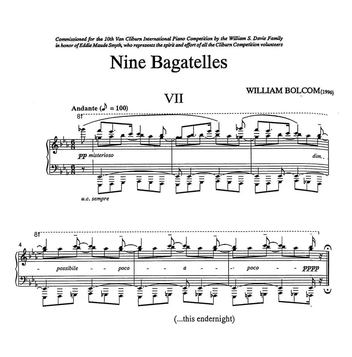 Nine Bagatelles （9首小品）（Ⅶ）