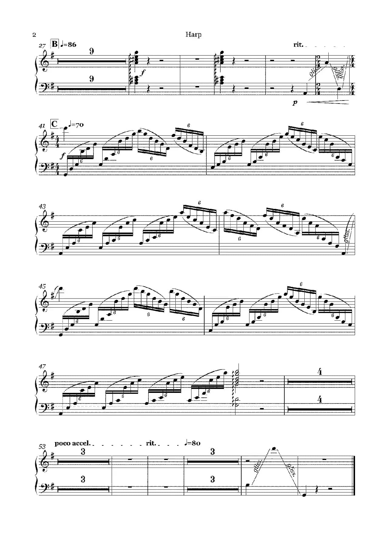 《华夏礼赞音乐史诗》序曲（打击乐及竖琴分谱）