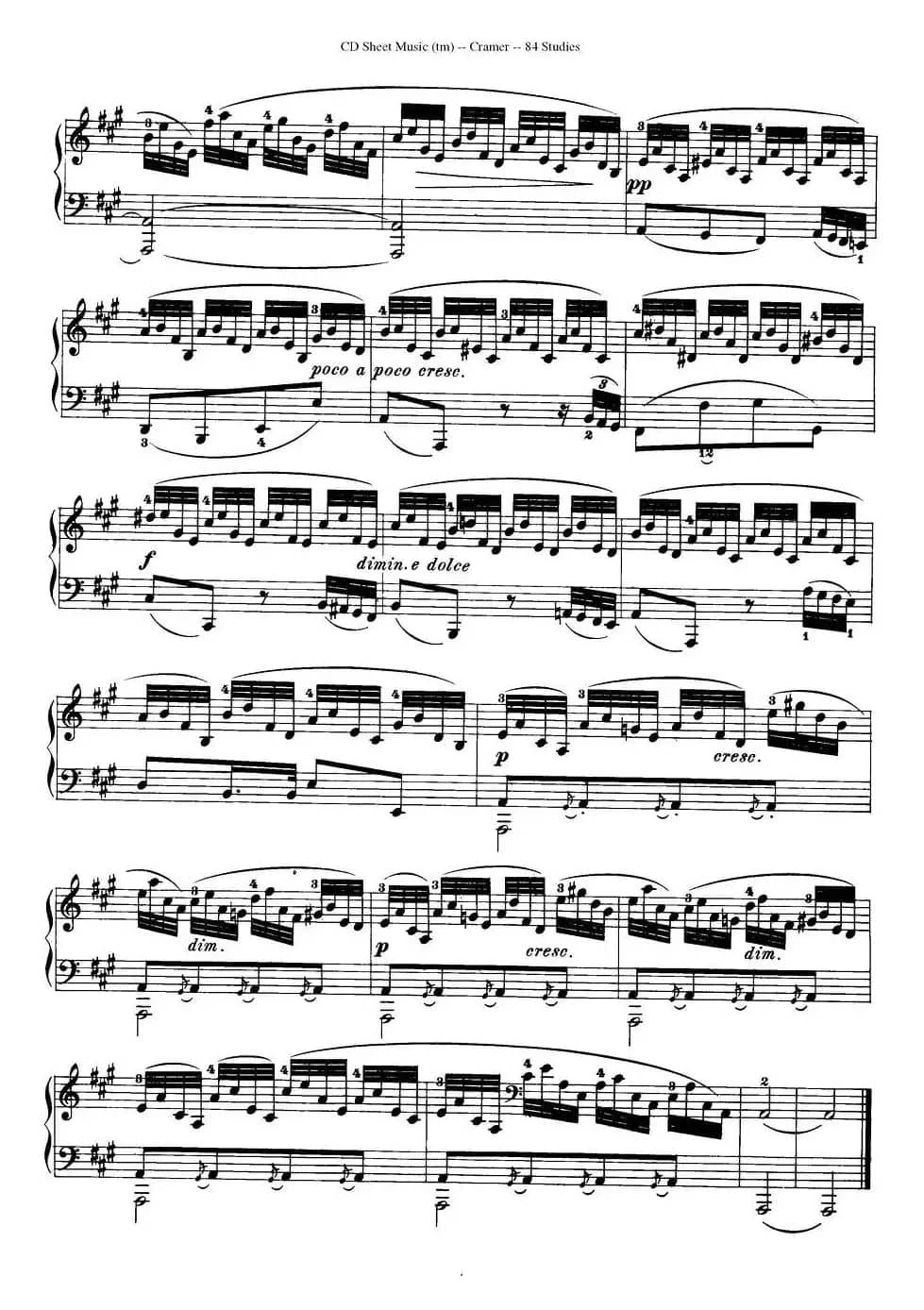 Cramer - 84 exercices（61—65）（克拉莫84首钢琴练习曲）