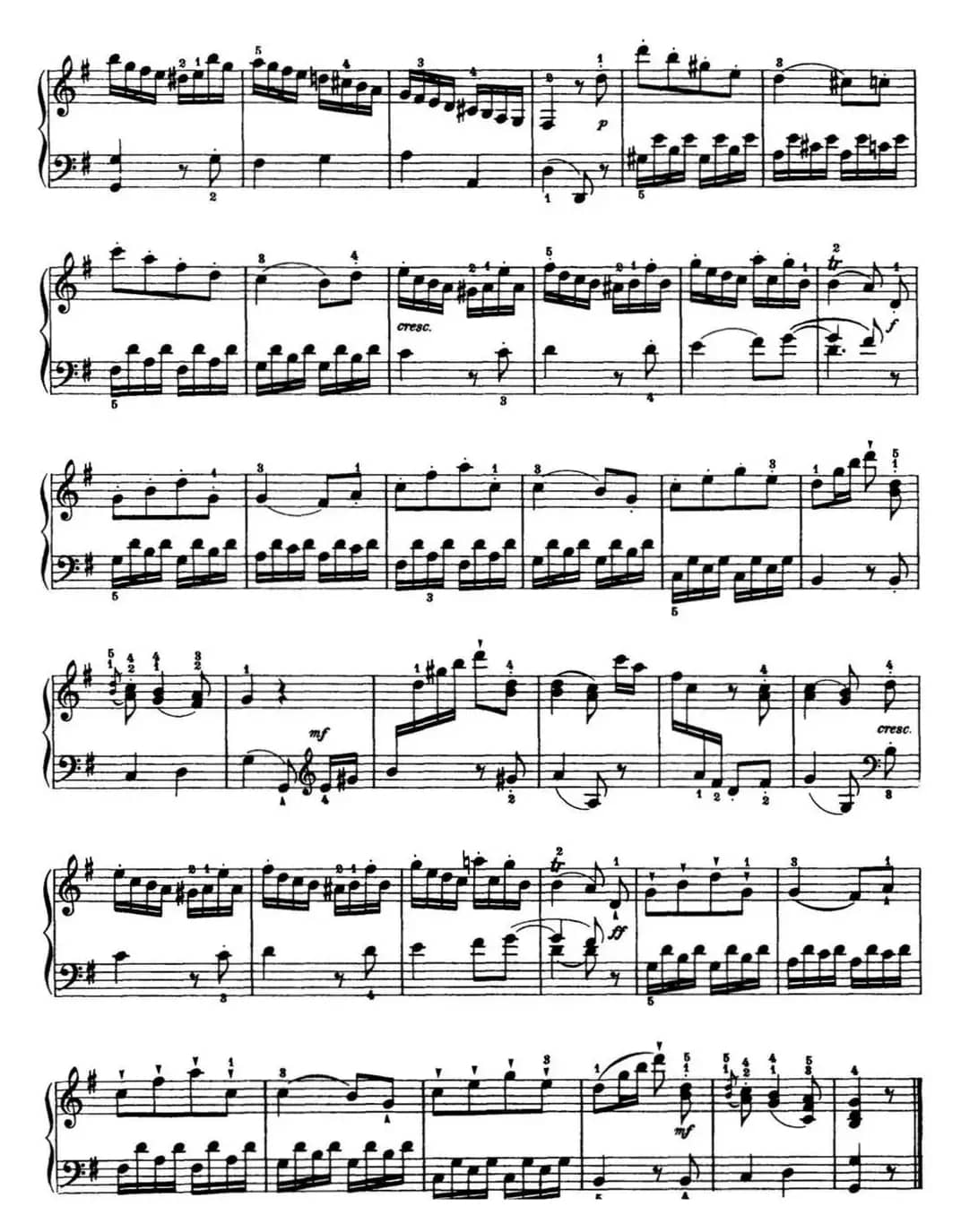 海顿 钢琴奏鸣曲 Hob XVI 27 in G major