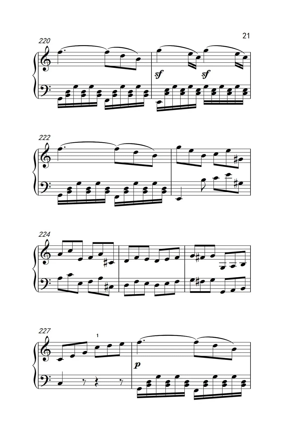 奏鸣曲 Opus 2 Nr.3 第四乐章（贝多芬奏鸣曲集 1）