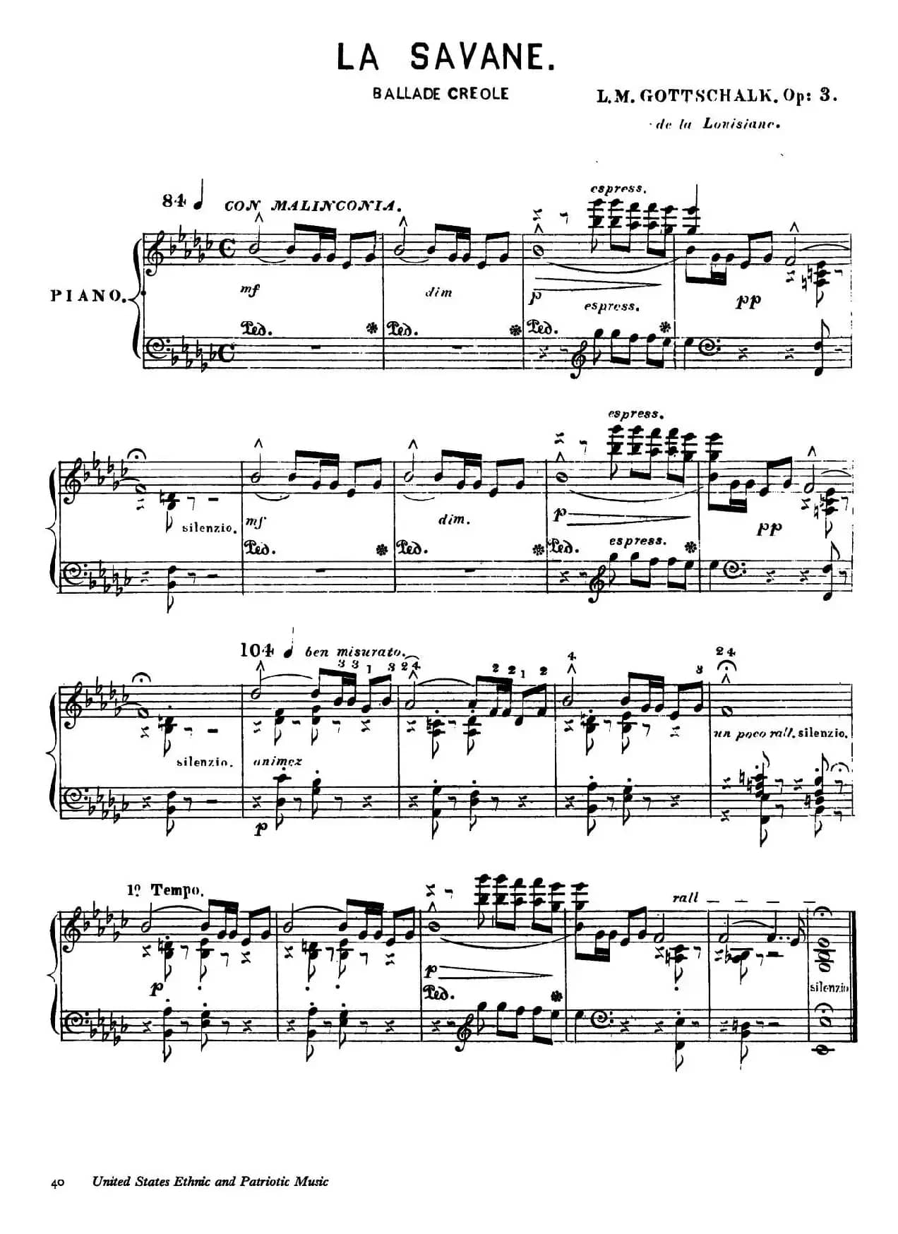 La Savane Op.3（热带草原）