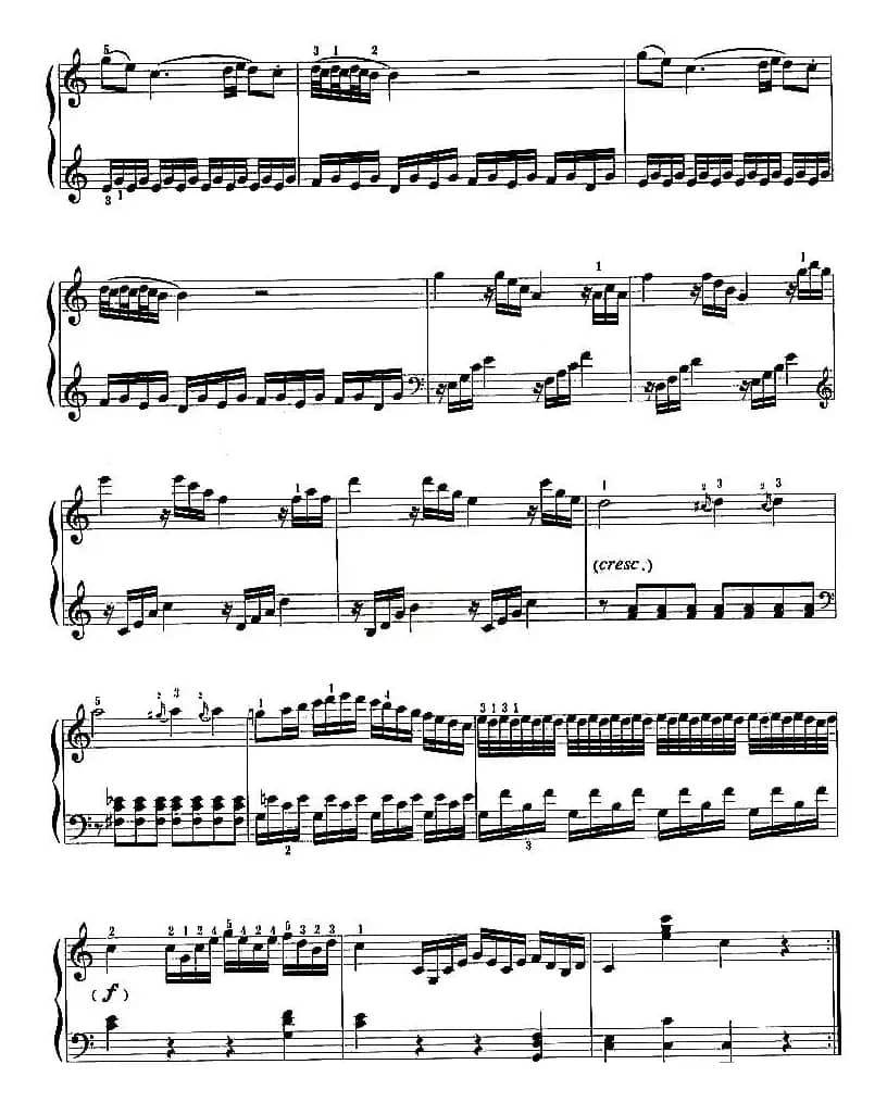 C大调奏鸣曲（第一乐章）（莫扎特作曲版）