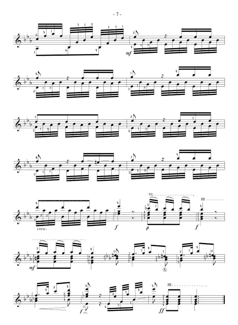 Mauro Giuliani《12 Studies,Op.48》（STUDY 15）