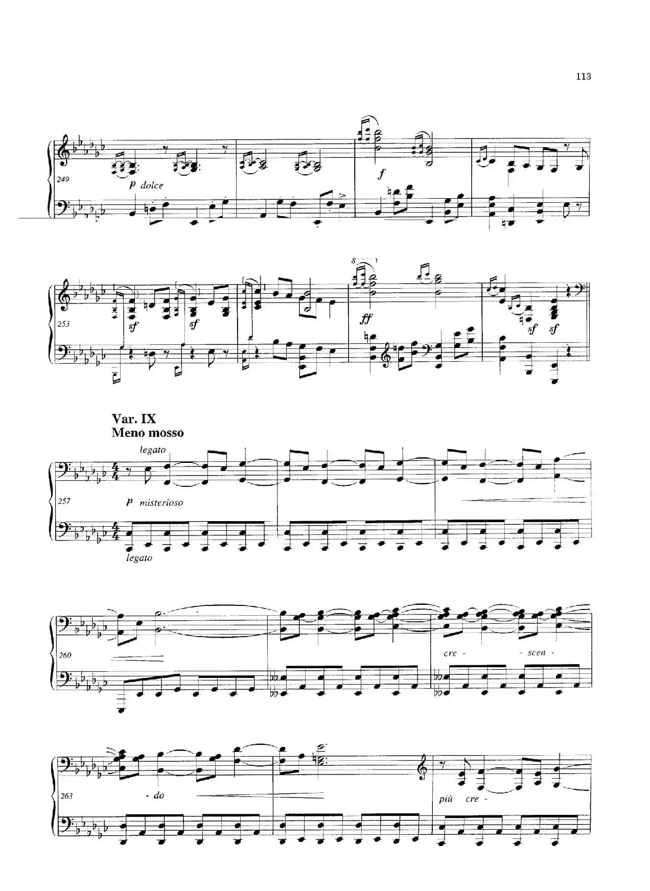 Variations and Fuge in e-flat Minor Op.23（降e小调主题变奏与赋格）