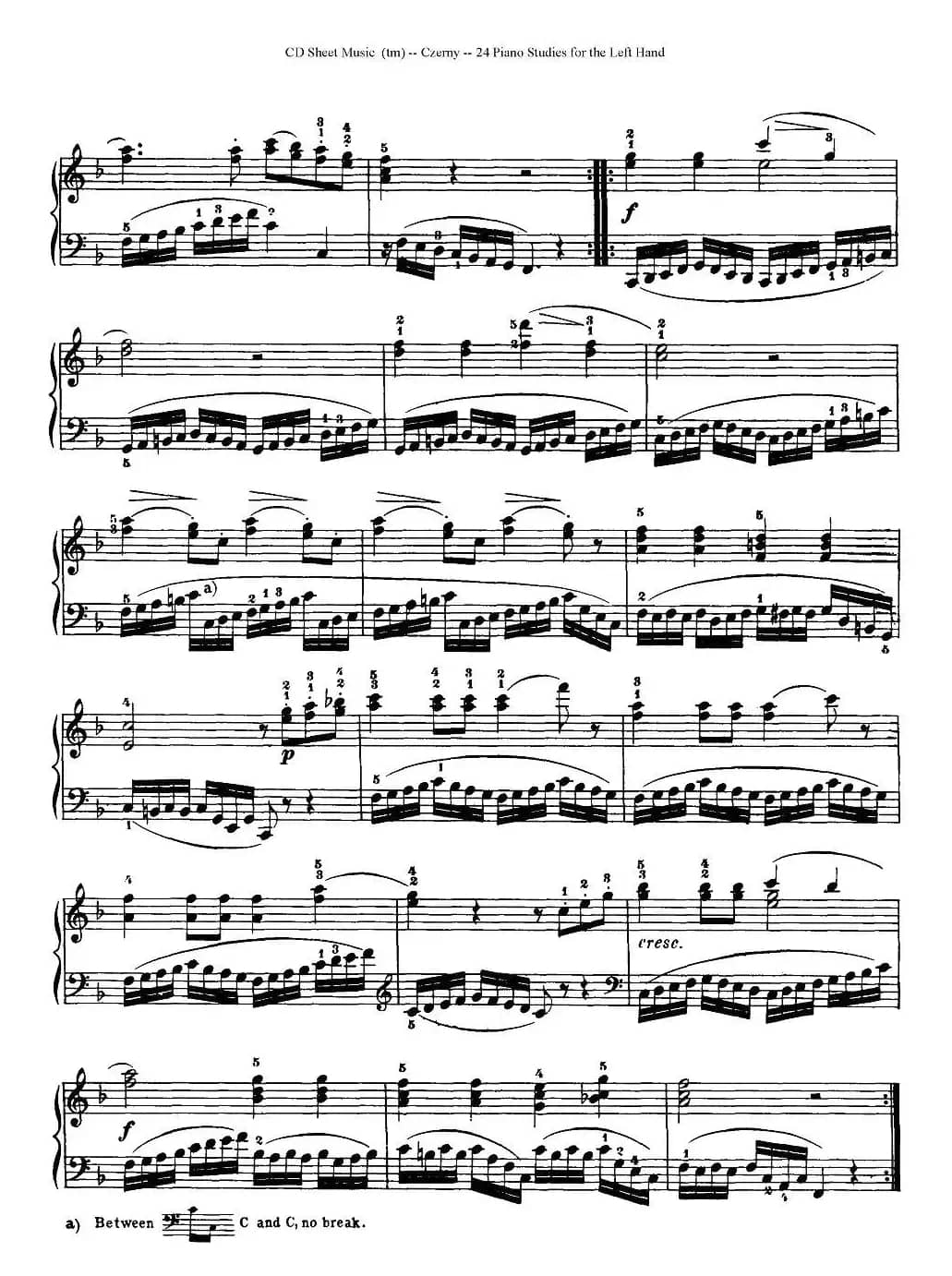 Czerny - 24 Piano Studie（1—7）（车尔尼 - 24首钢琴练习曲）