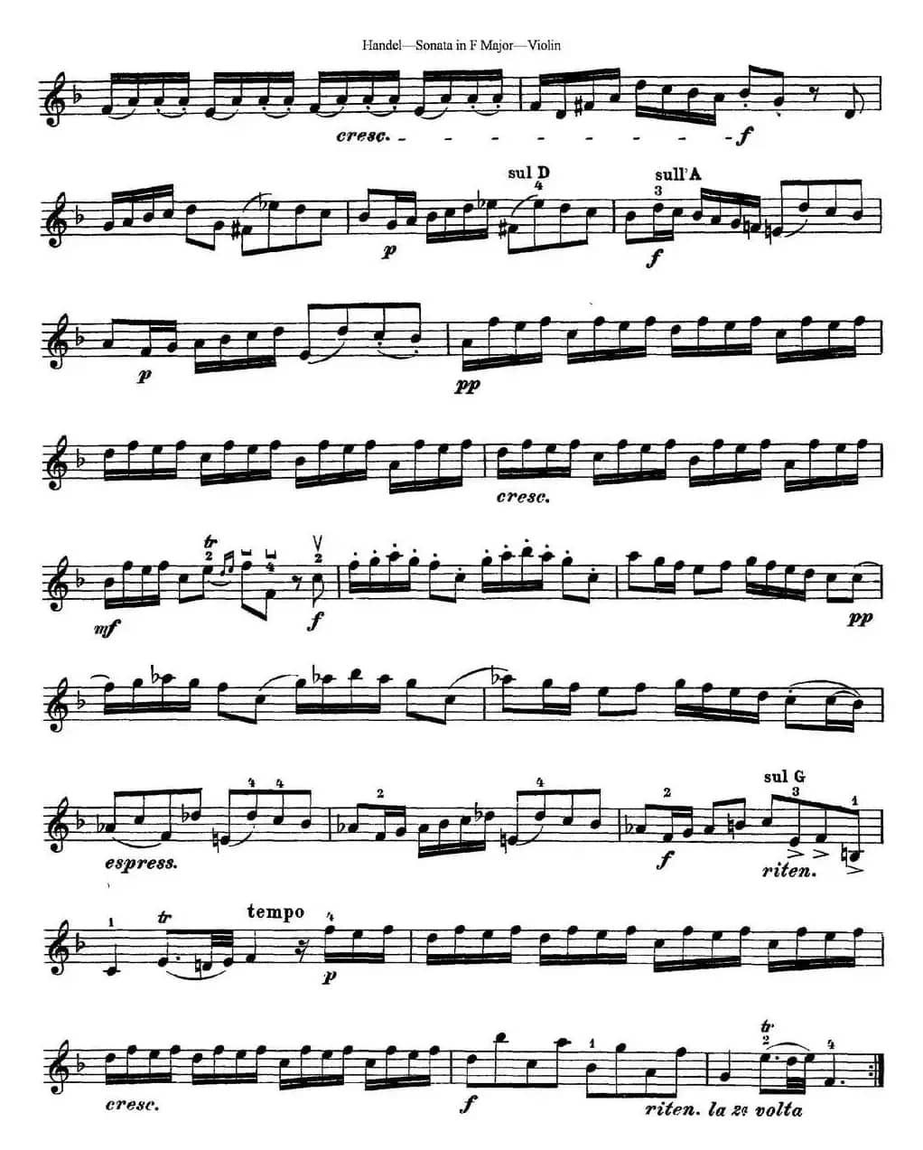 Violin Sonata No.3 in F major