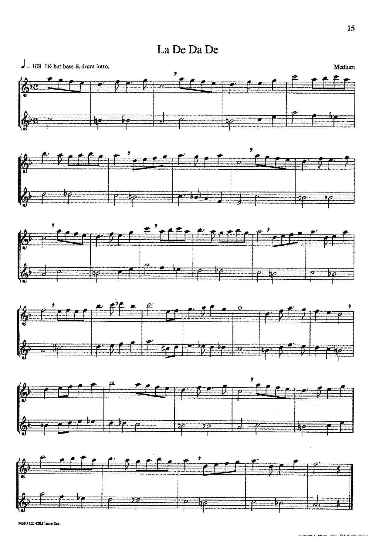 16首爵士二重奏：La De Da De