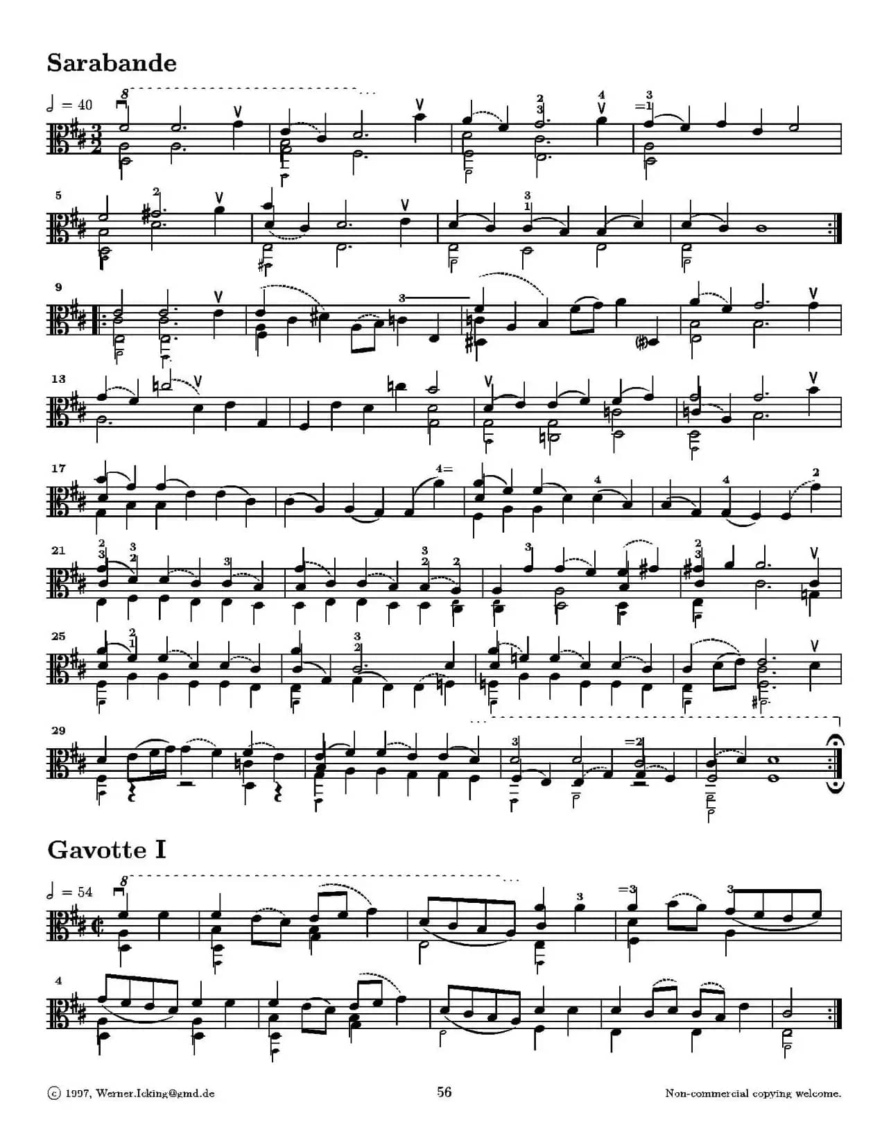 巴赫《无伴奏组曲》Ⅵ（中提琴）