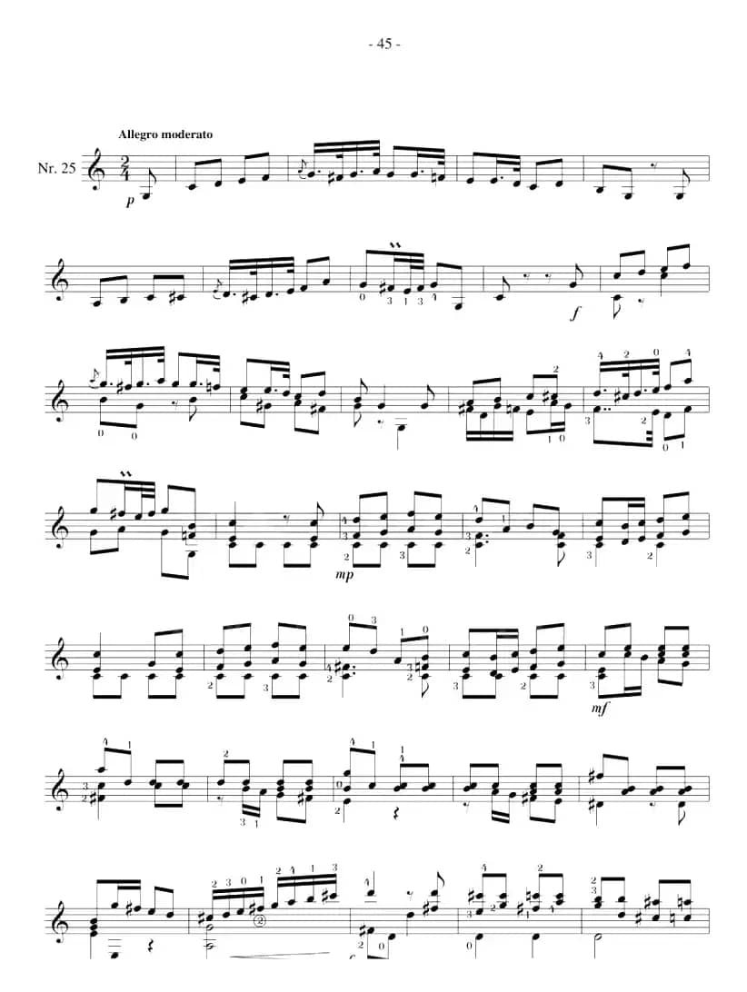 著名古典吉他练习曲（25）